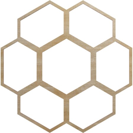 Ekena Millwork Florin Wood Fretwork Pierced Ceiling Medallion, Hickory, 24"OD x 8 1/2"ID x 3/8"T CMWP24X24X0375FOHI